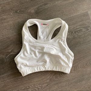 Her World White Sports Bra